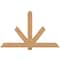 Ekena Millwork Kennewick Timber Gable Bracket, Western Red Cedar, 72"W x 45"H x 3 1/2"D x 5 1/2"F, 15/12 Pitch GBW072X45X0406KEN00SWR - alternate 1